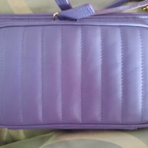 Purple Levenger Cross Body Leather Purse, Minti